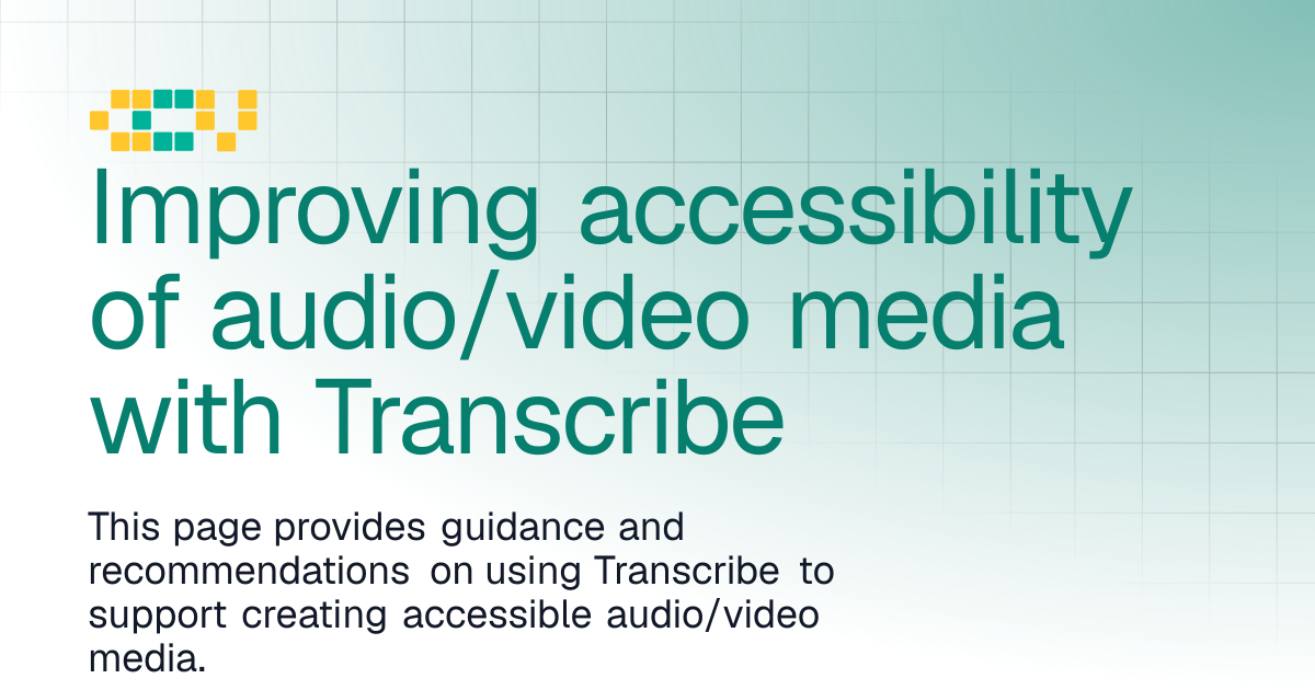 Improving accessibility of audio/video media with Transcribe | CCV AI ...
