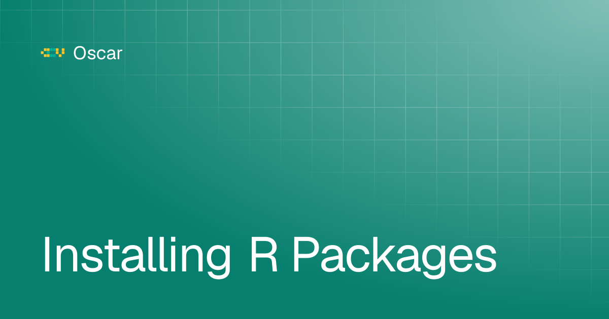 Installing R Packages | Oscar